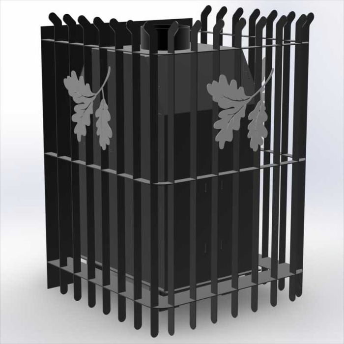 Sauna beczka 2,4m ze ścianką pół panorama