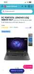 Portátil Lenovo LOQ i7 RTX 4060