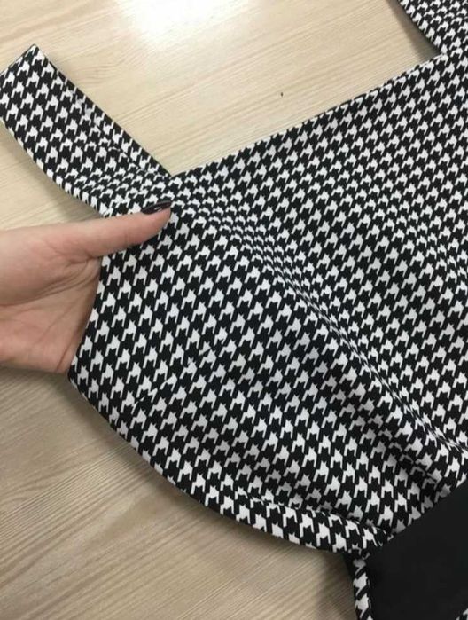 Сарафан в гусячу лапку