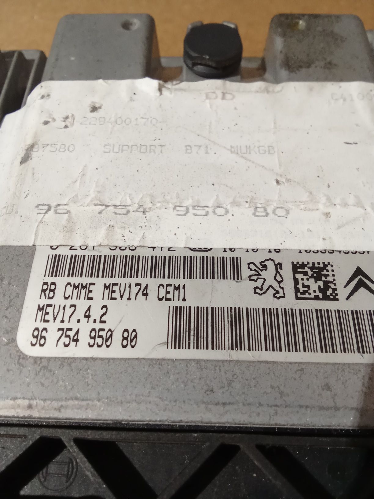 Sterownik silnika komputer Peugeot Citroen 96.754850.80. citroen C3 C4