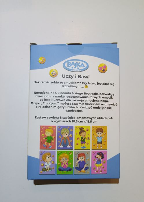 puzzle edukacyjne dla dzieci o nazwie "Poznaję emocje"