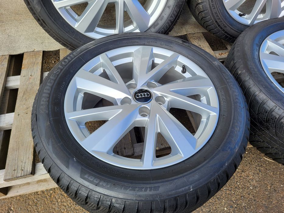 [K335] Koła zimowe 17 Cali 5x112 + Opony 215/55/17 6mm Audi Oryginał