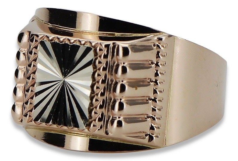 Złoty sygnet męski 14k 585 z czerwonego różowego złota Gdańsk