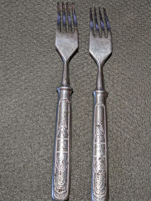 Вилка 2 шт. 50-е годы клеймо завод «Звезда» Беляйково СССР