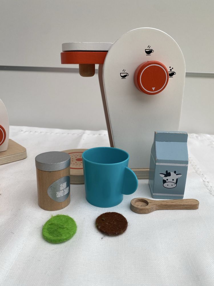 Montessori Brinquedos Bolo de aniversario Torradeira Maquina de Café