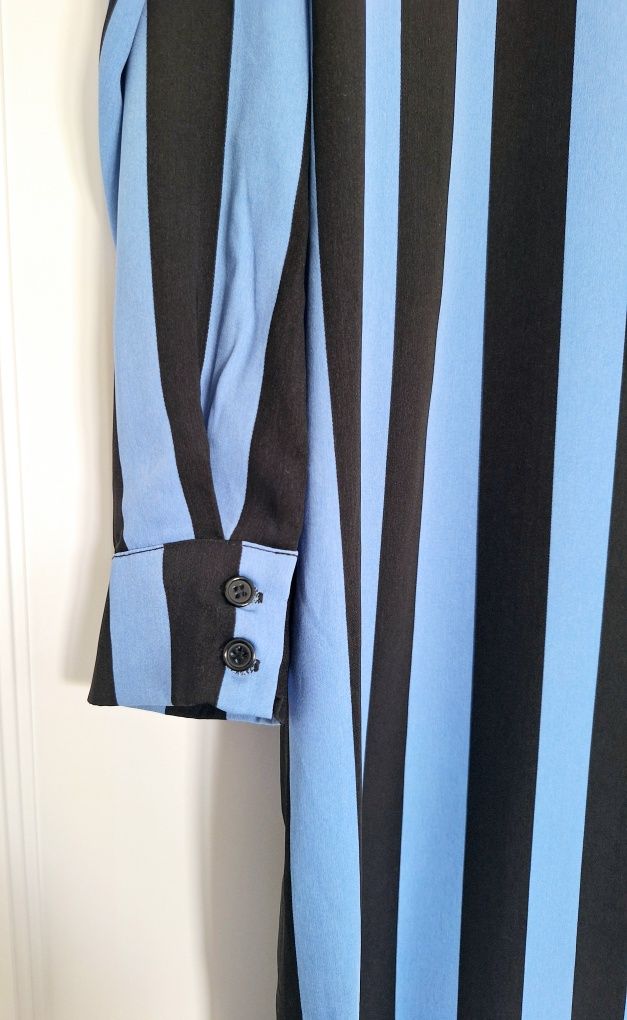 Sukienka midi koszulowa 40 L paski pants Selected femme luźna na guzik