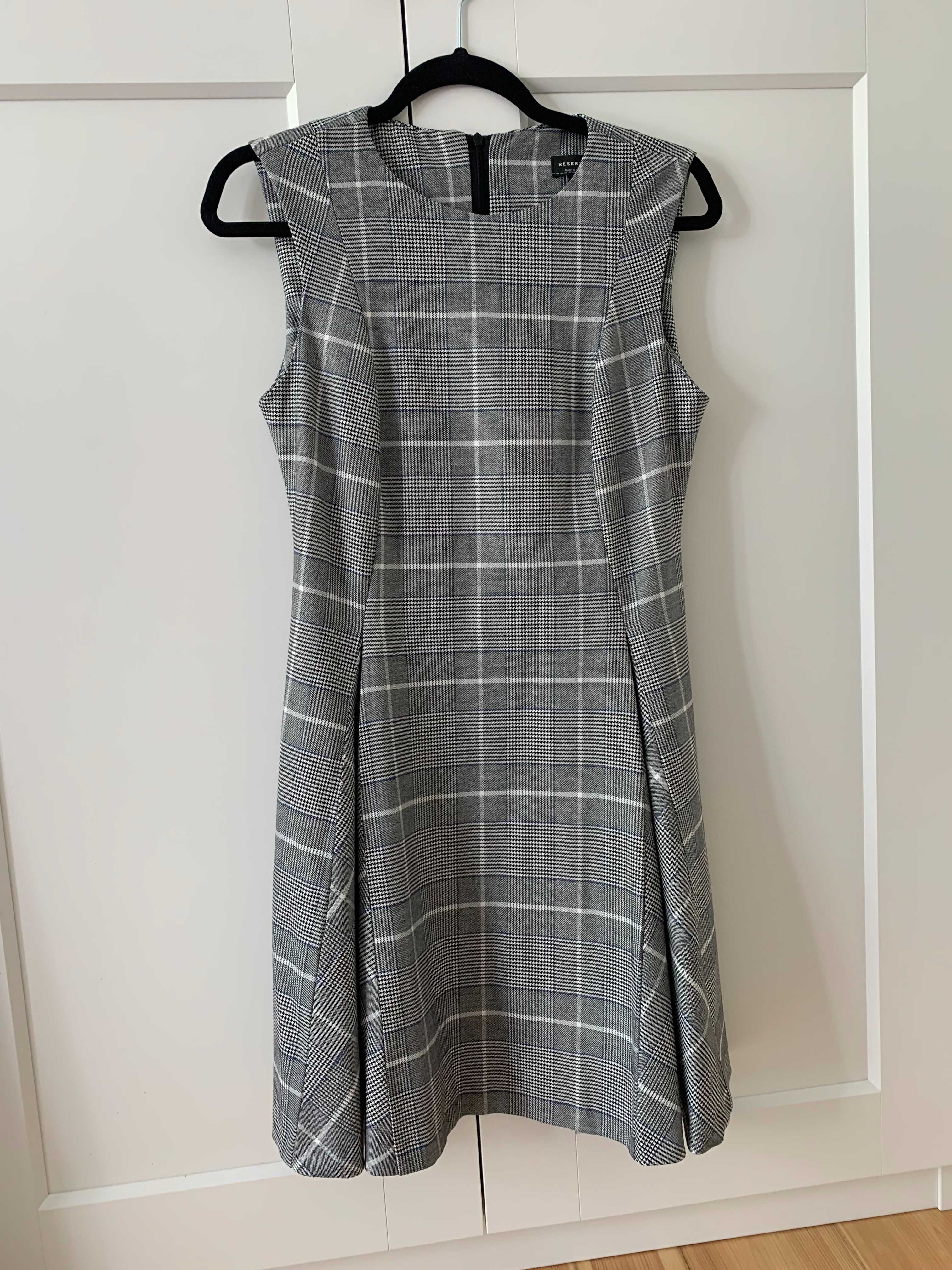 Reserved sukienka retro krata S Audrey Hepburn made Poland rozkloszowa