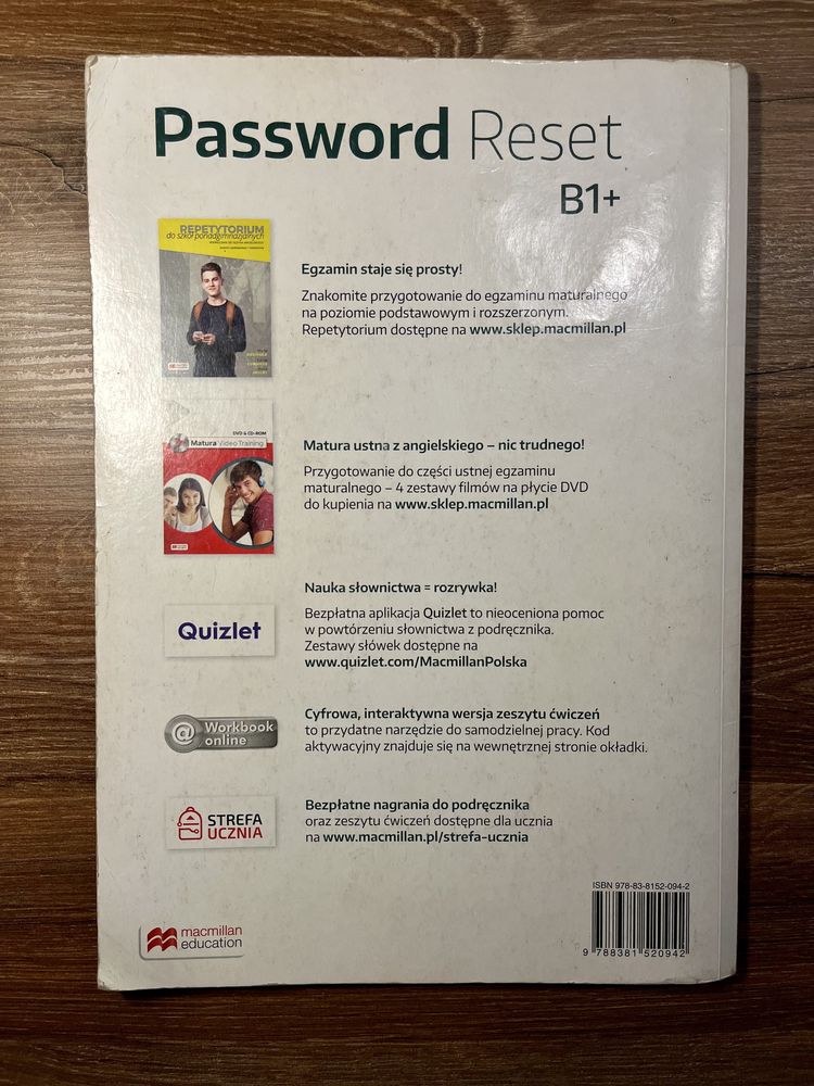 Password Reset B1+. Język angielski. Ćwiczenia. Liceum i technikum