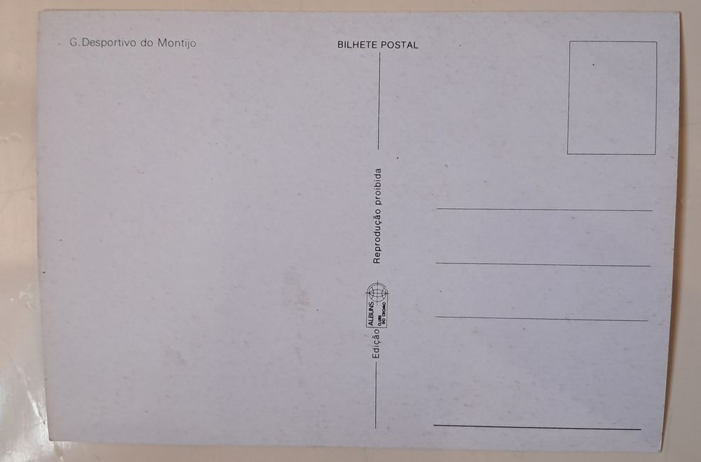 Postal equipa do Clube Desportivo do Montijo, Clube do Cromo.