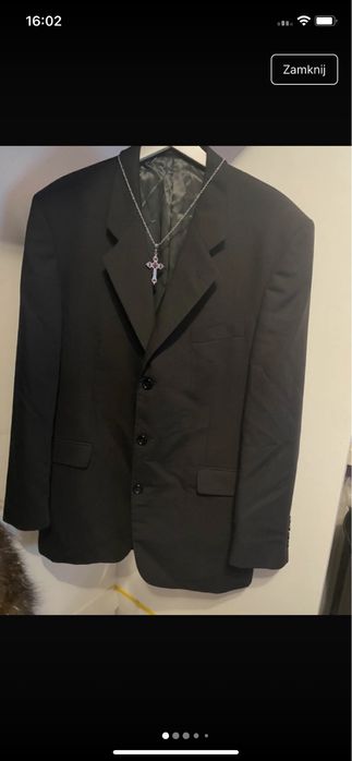 Elegancka marynarka czarna na wesele, komunie, do pracy WEŁNA