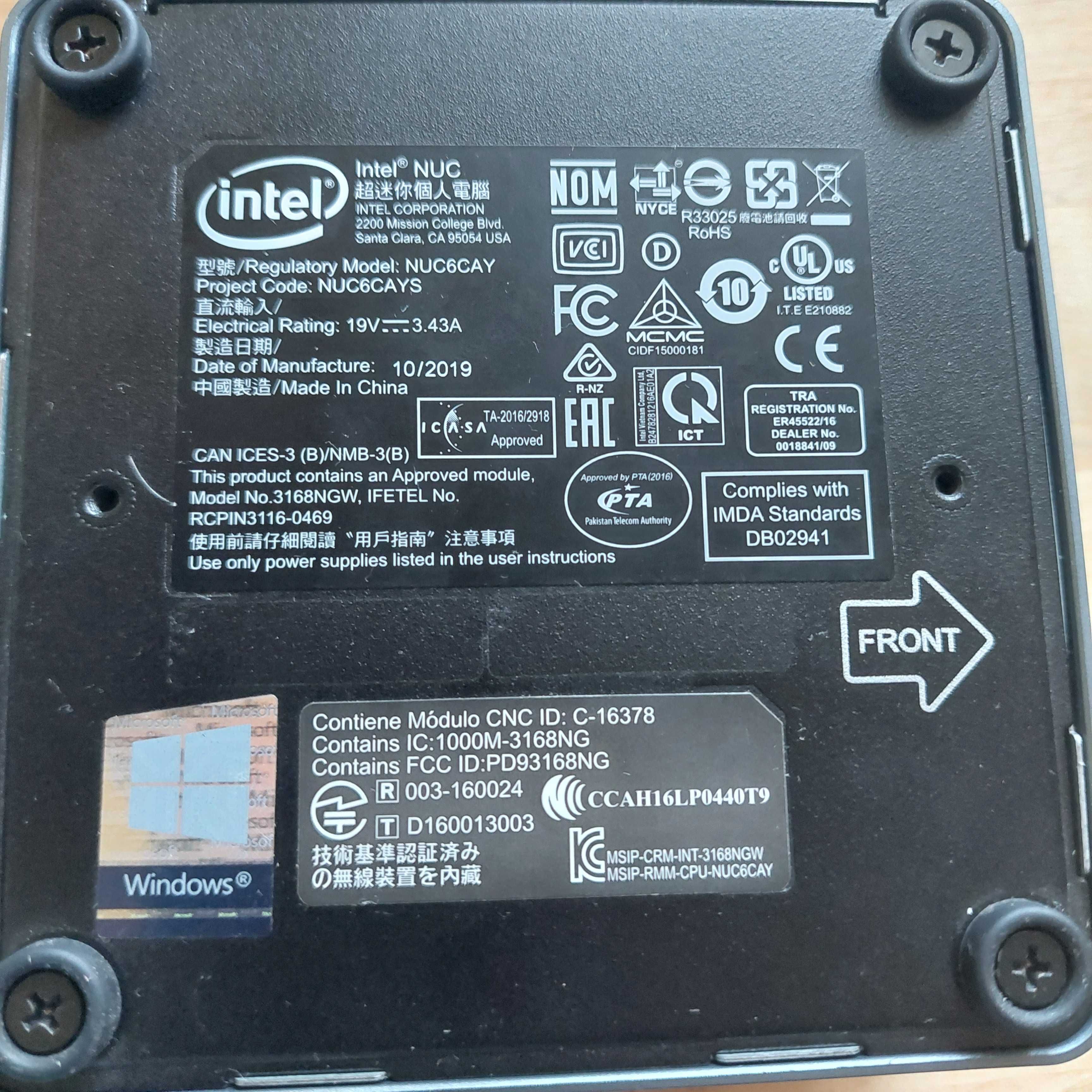 Mini komputer Intel Nuc6CAY