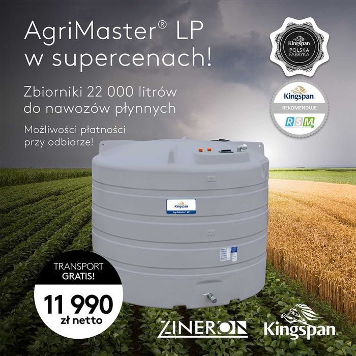 Zbiornik na RSM ASL 22000l Kingspan AgriMaster LP – nawozy płynne