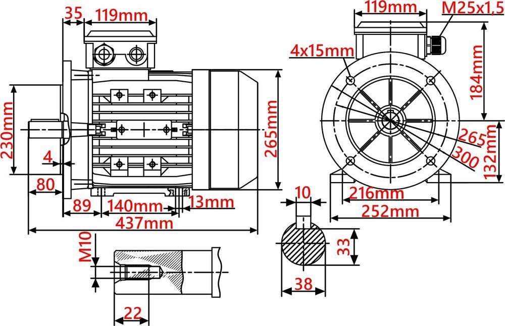 SILNIK Elektryczny 7,5kW 400/690V 2900 OBR 3FAZOWY [4053]