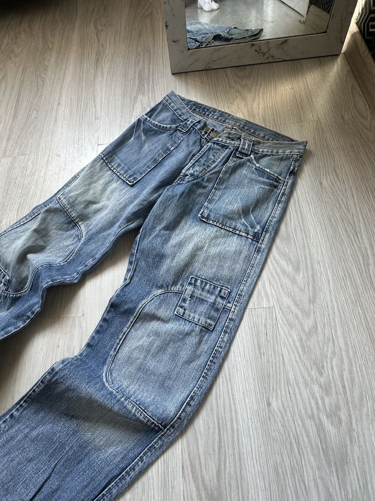 Мужские широкие джинсы Japanese Style Washed Balenciaga Style