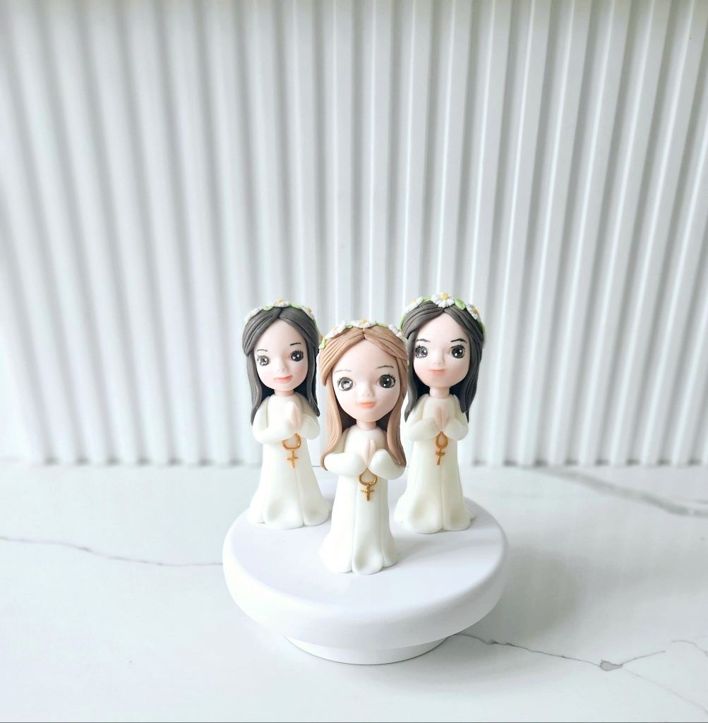 Dziewczynka komunijna na tort topper 3D urodziny