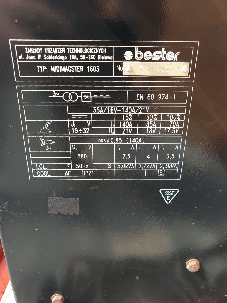 Spawarka migomat Bester 1603 turbo
