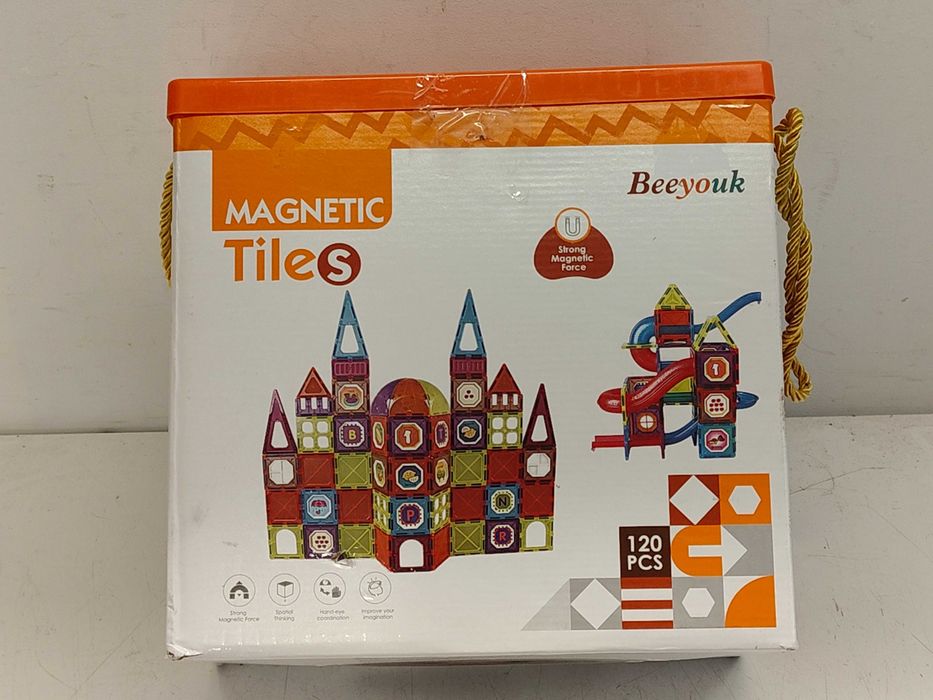BEEYOUK Magnetyczne Klocki 120 Elementów Zabawka Montessori Dla Dzieci