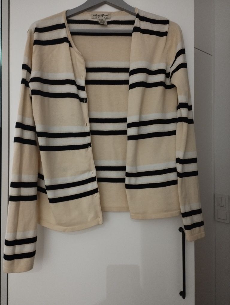 Sweterek rozpinany kardigan 100% bawełna Eddie Bauer, r.38(M)