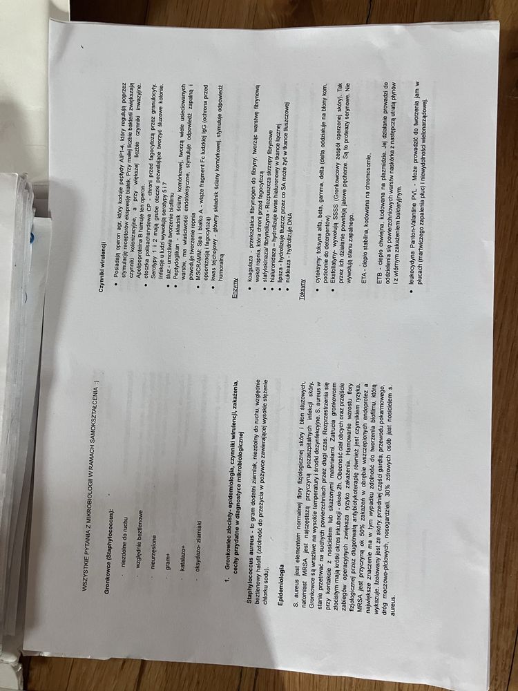 Notatki z mikrobiologii lekarski 3 rok