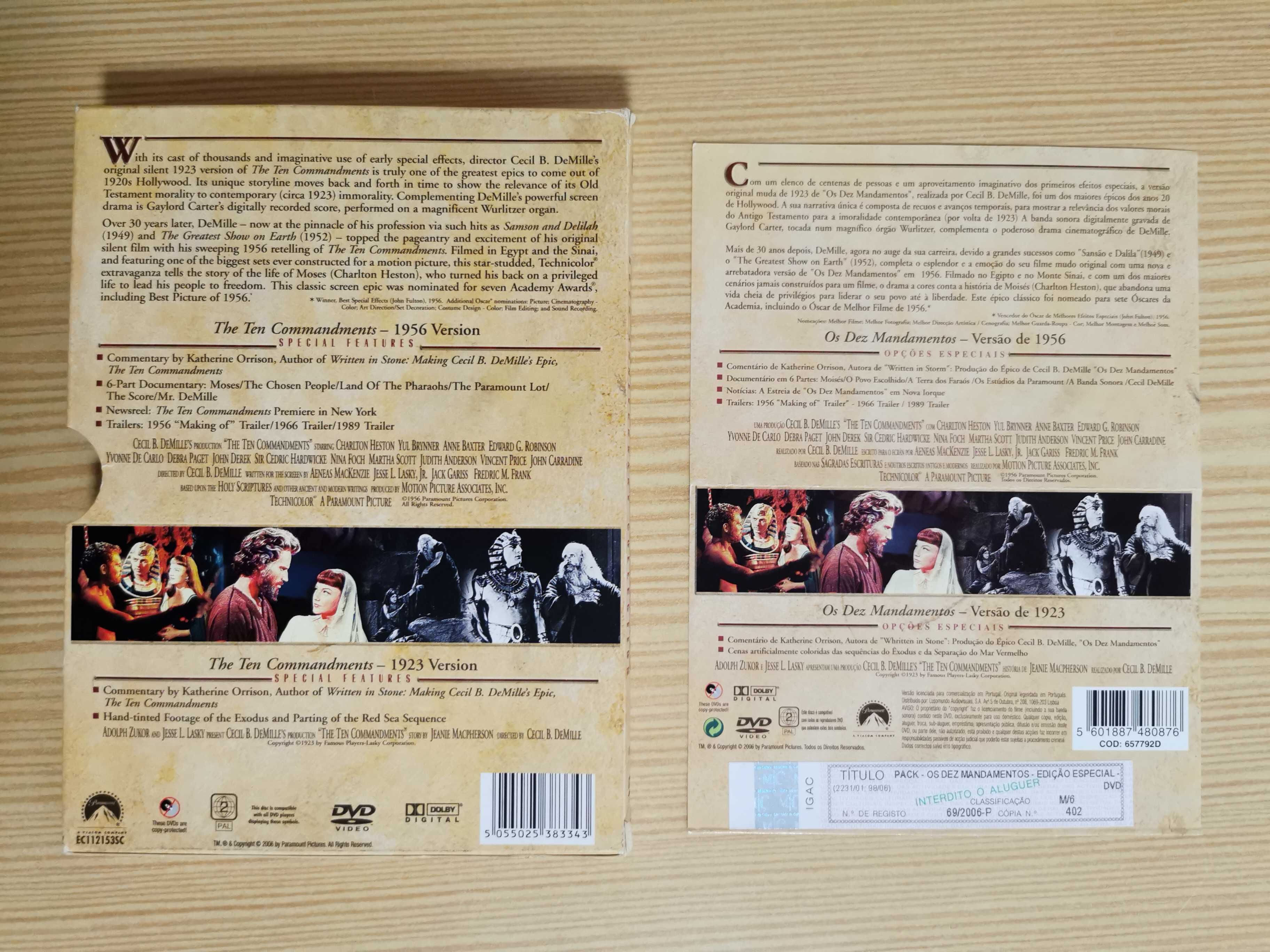 DVD Os Dez Mandamentos (Digipak)