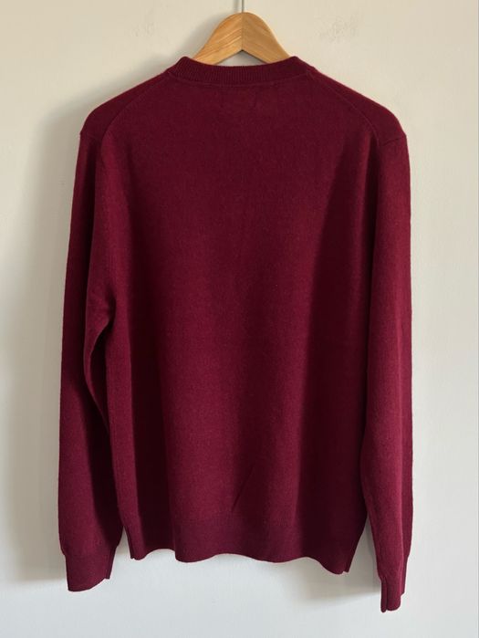 Sweter kaszmirowy męski kolor burgundowy Magaschoni  rozmiar M