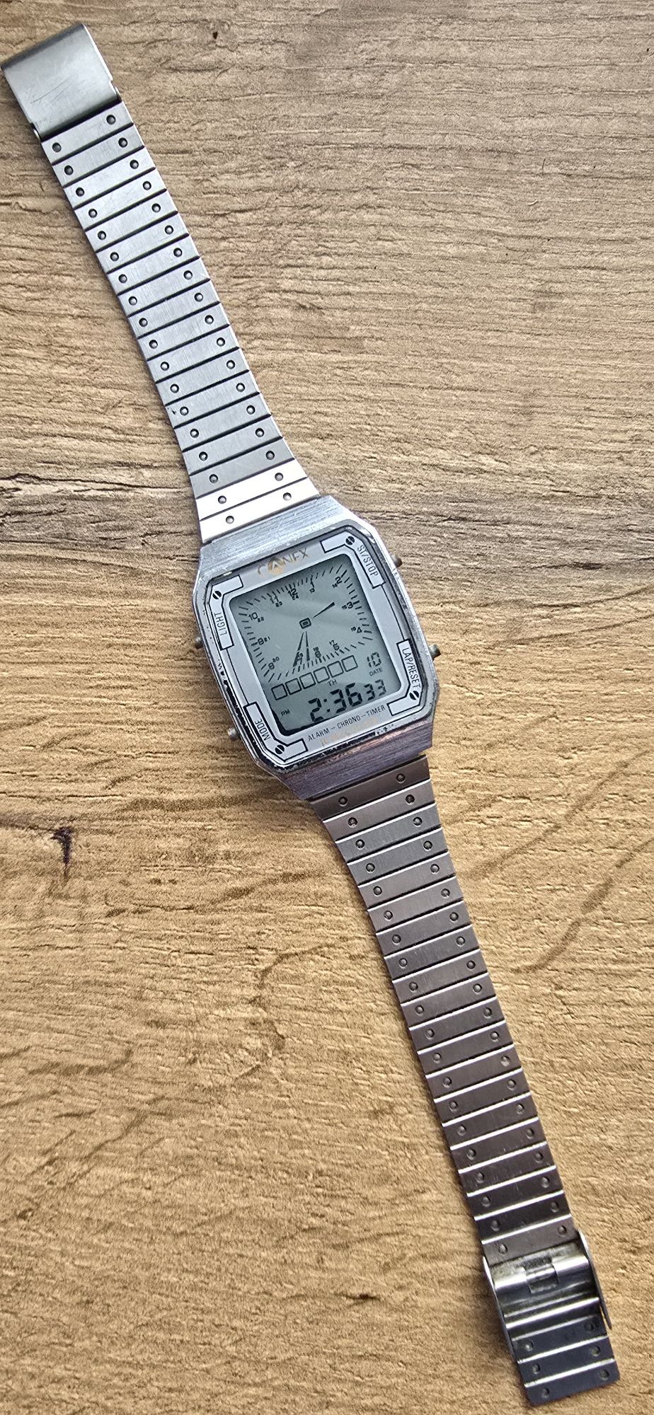 Zegarek Canex alarm chrono timer vintage LCD