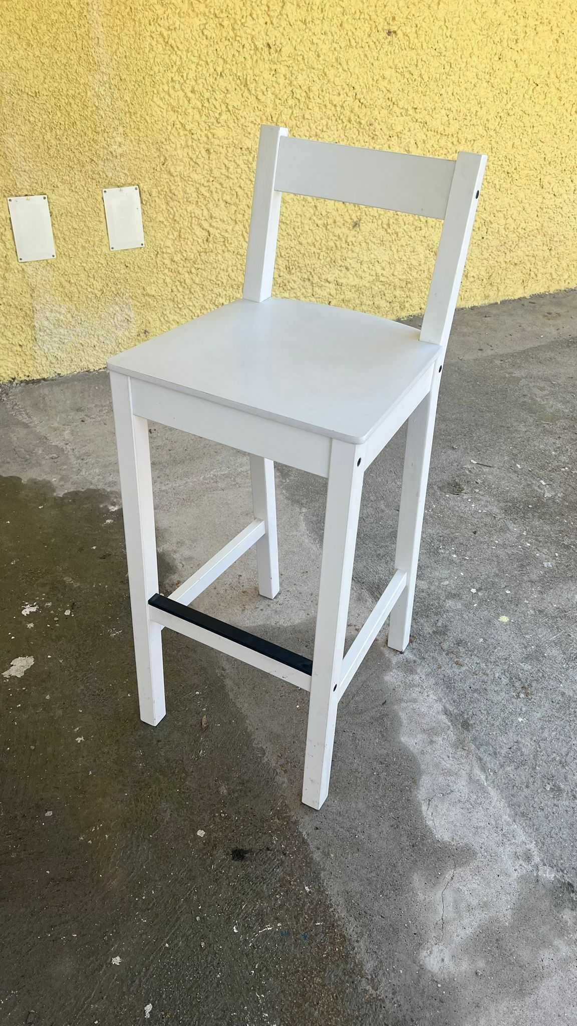 Mesa alta com 2 bancos, IKEA branca, NORDVIKEN