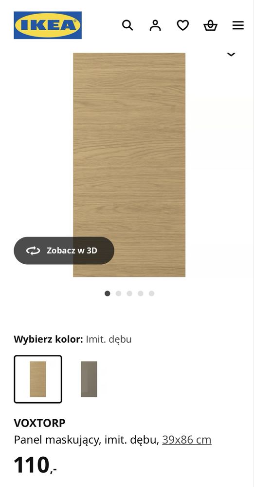 Nowy Panel Maskujący Kuchnia Ikea VOXTORP Biały Mat
