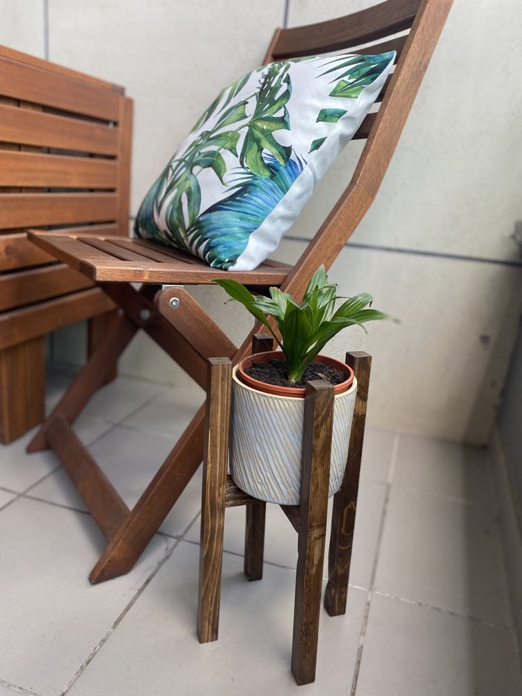 Suporte em madeira para vasos plantas