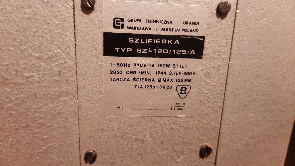Szlifierka stolowa nsa 125