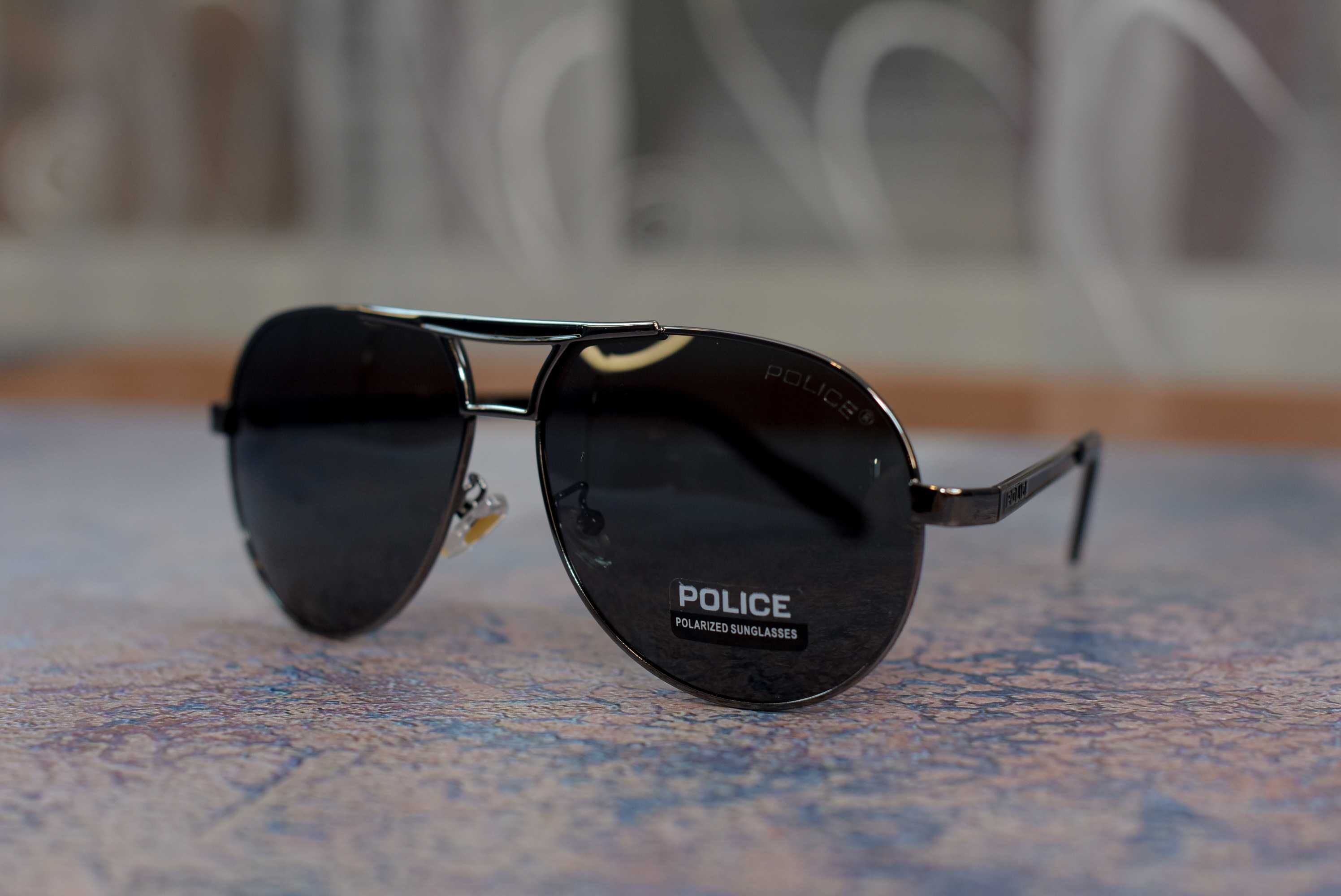Мужские женские очки авиатор Police с поляризацией