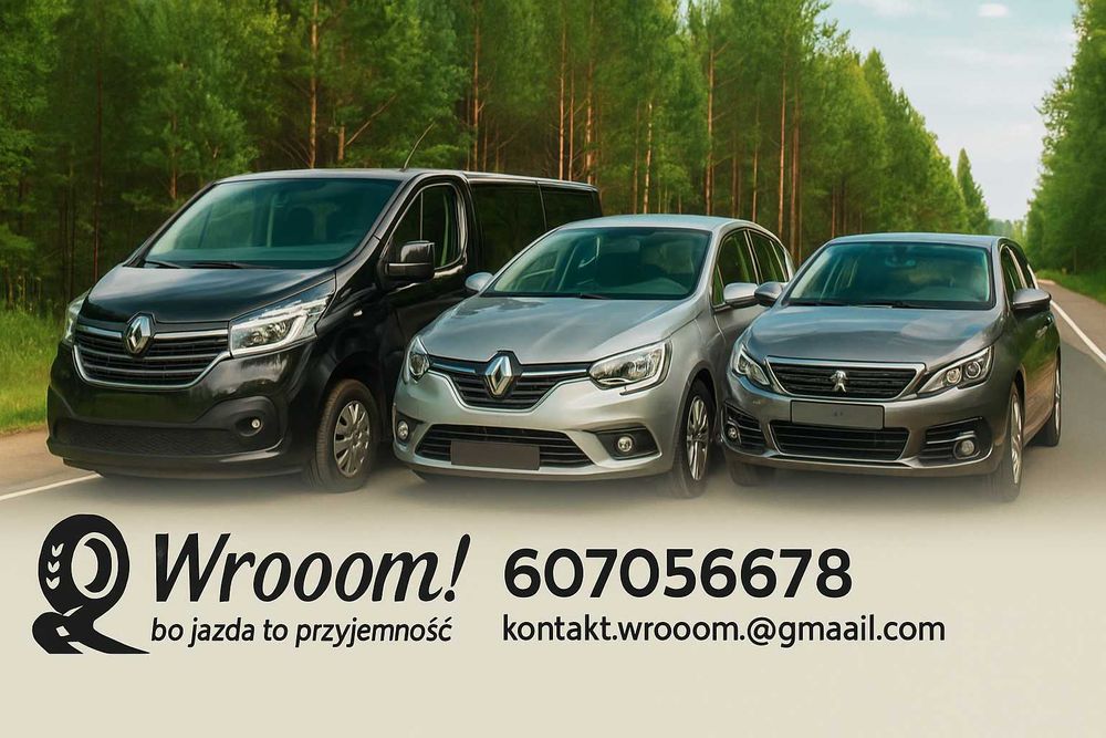 Wynajem bus 9 osób WOLNY SIERPIEŃ / obsługa imprez /transport osób