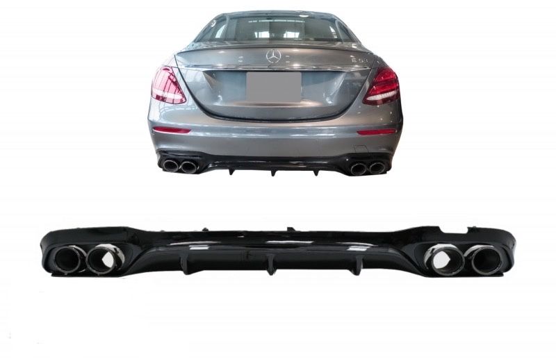 Диффузор заднего бампера насадки Mercedes Benz class W213 e43 e53 amg