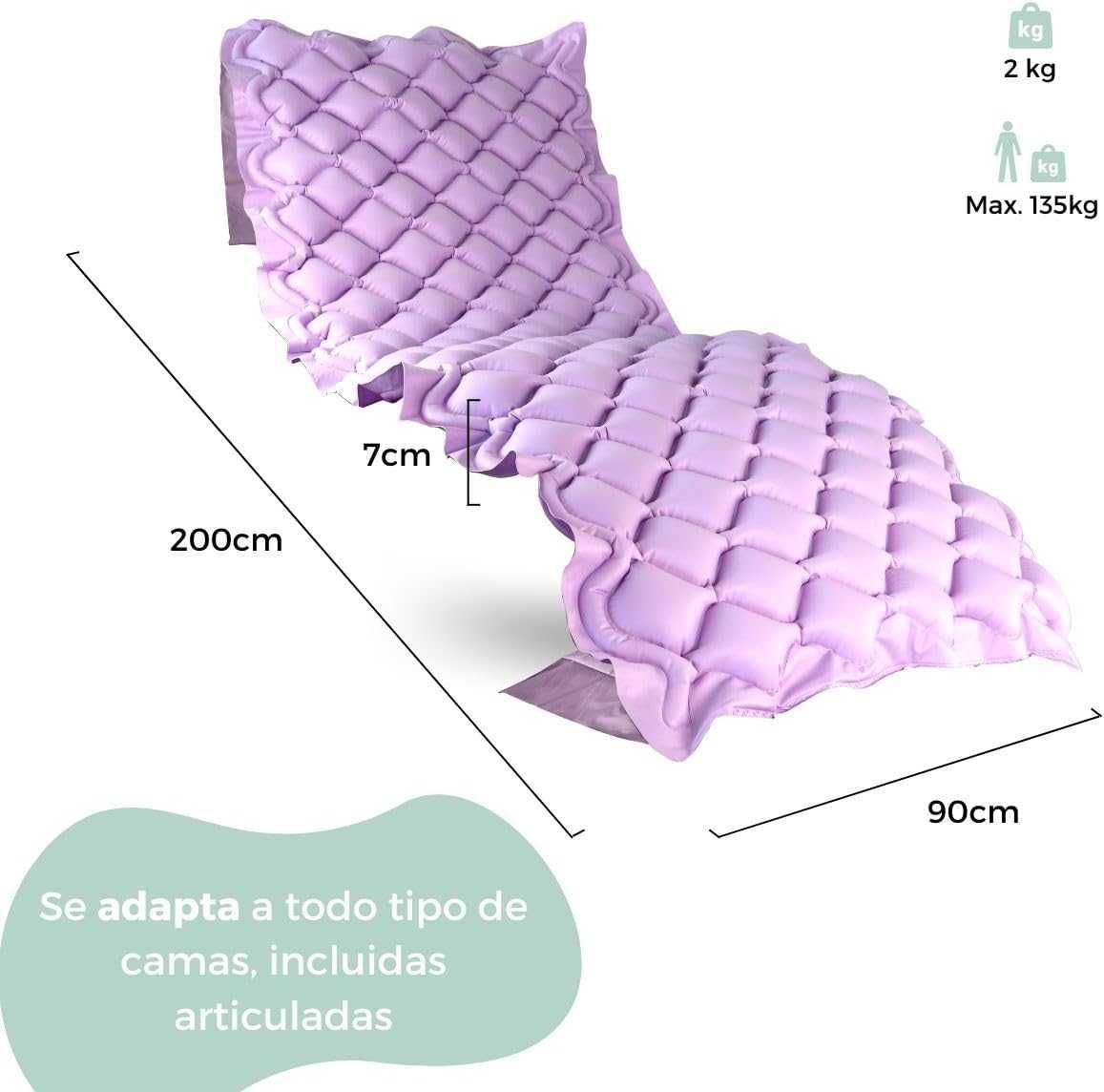 Colchão antiescaras MOBI I 200x90x7 (Novo)