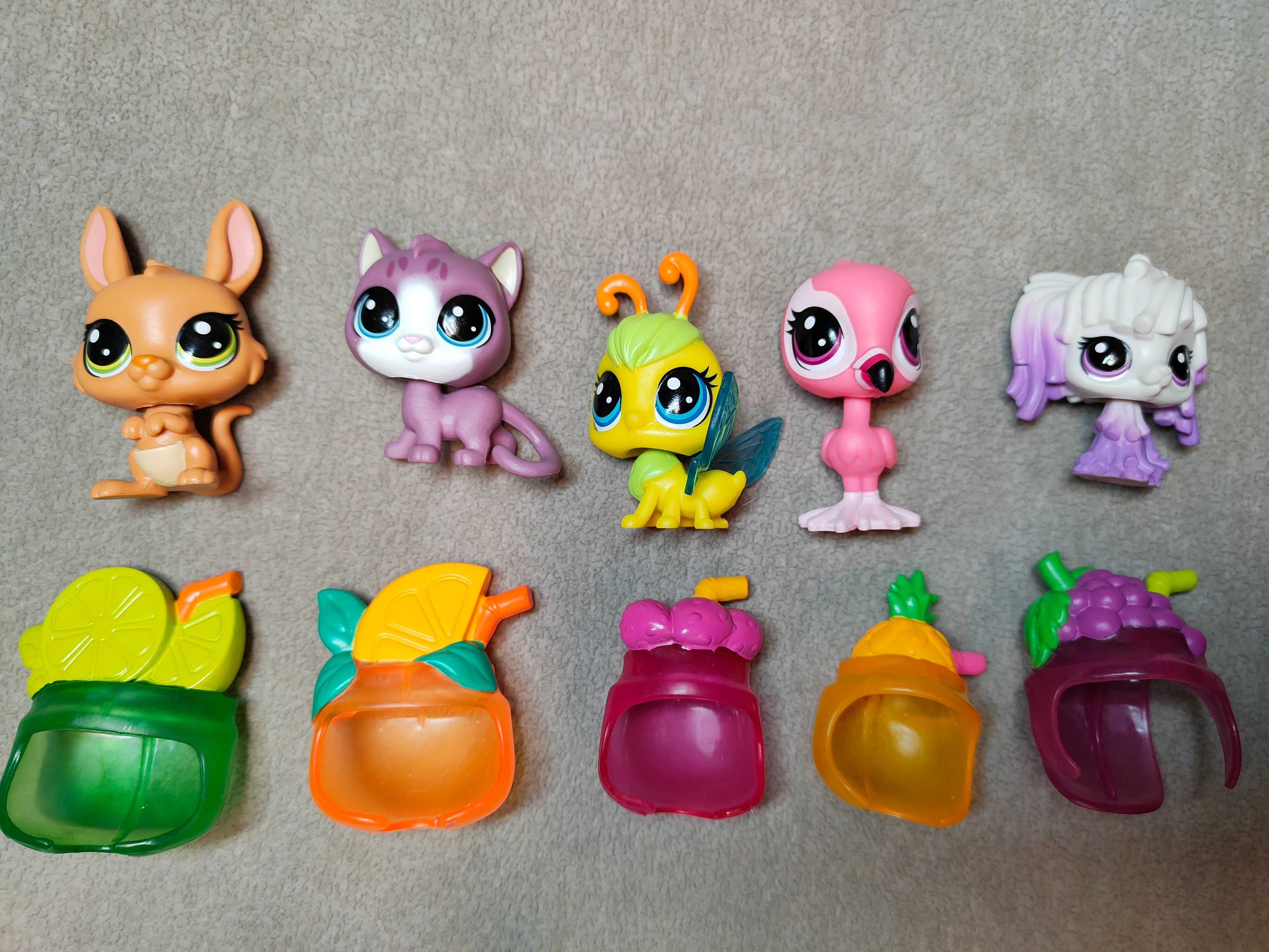 LPS zwierzaki z owocowymi czapeczkami littlest pet shop