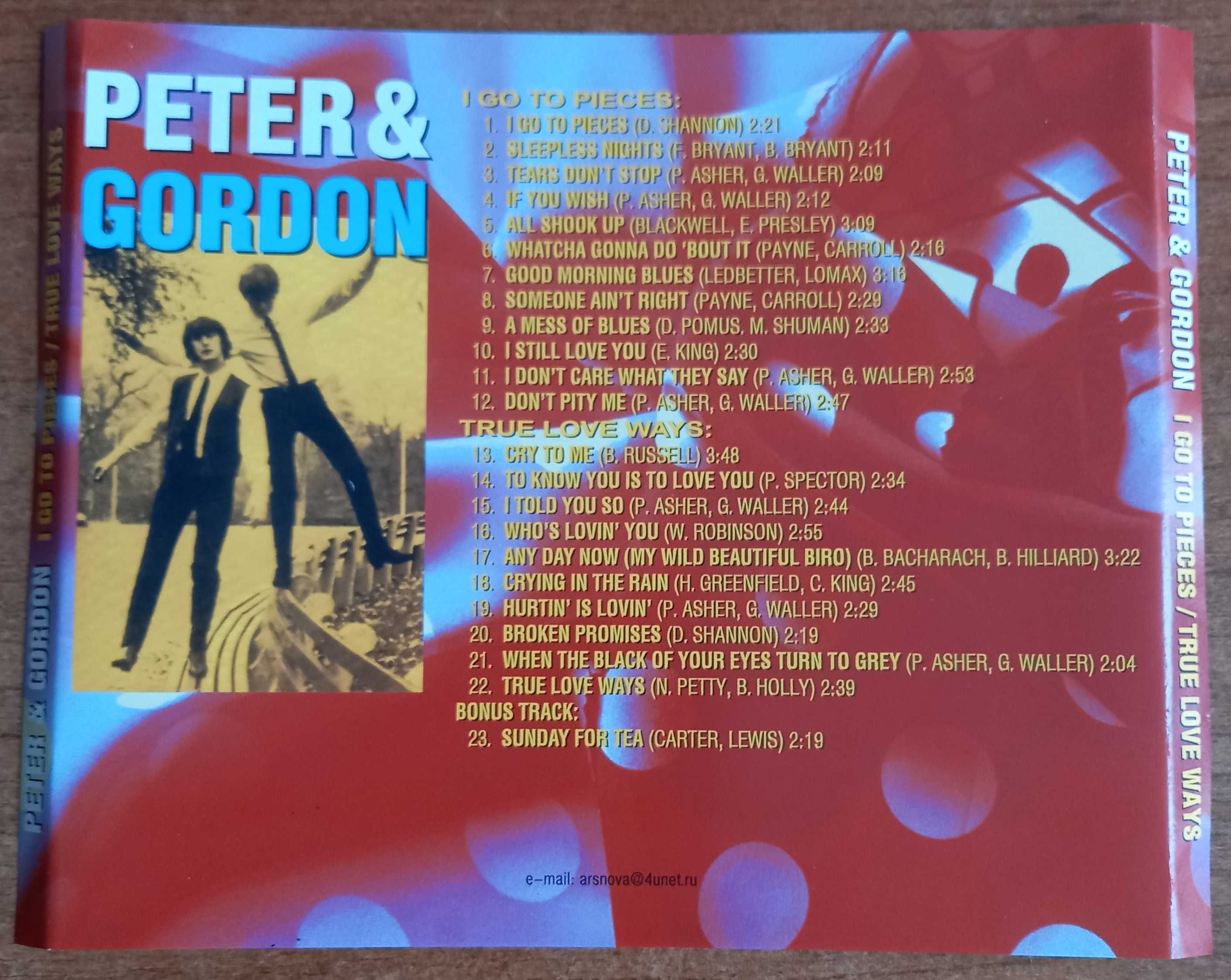 CD Peter & Gordon "I Go To Pieces"/"True Love Ways"