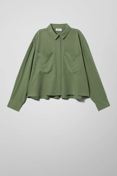 Смарагдова сорочка оверсайз Weekday