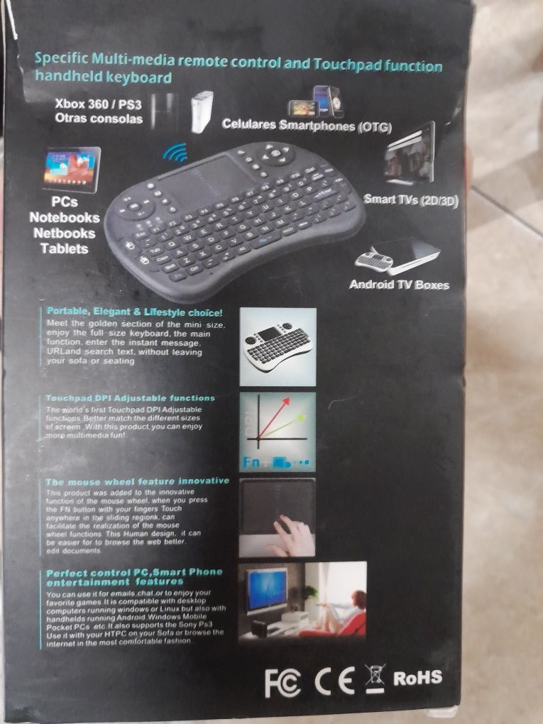 Mini Klawiatura Android Bezprzewodowa + Touchpad