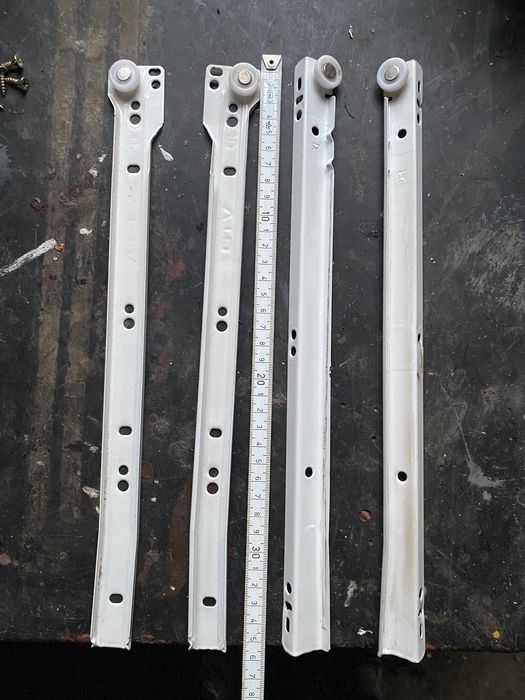 Prowadnice szuflad z rolką 35 cm 3 komplety