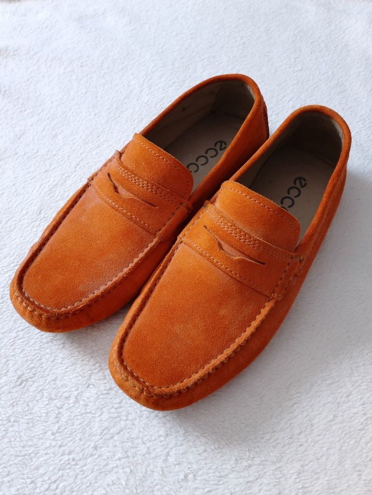 ECCO mokasyny Dynamic Moc 2.0 pomarańczowe 40 skóra
