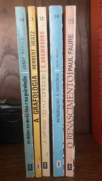 Livros da Coleção Saber - volumes 3, 12, 39, 59 e 119