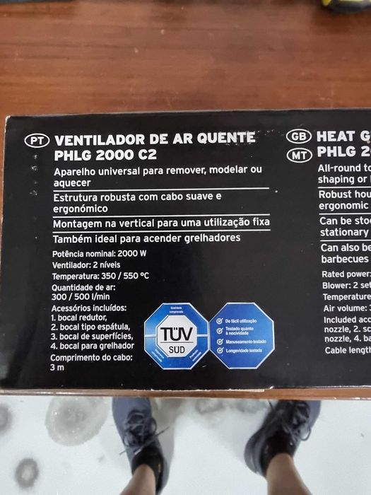 Pistola de ar quente 2000W PARKSIDE PHLG 2000 C2 (nova/selada)