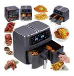Frytkownica 8L 2500W beztłuszczowa ARTRONIX Air Fryer  GRAFITOWA 2x 4L
