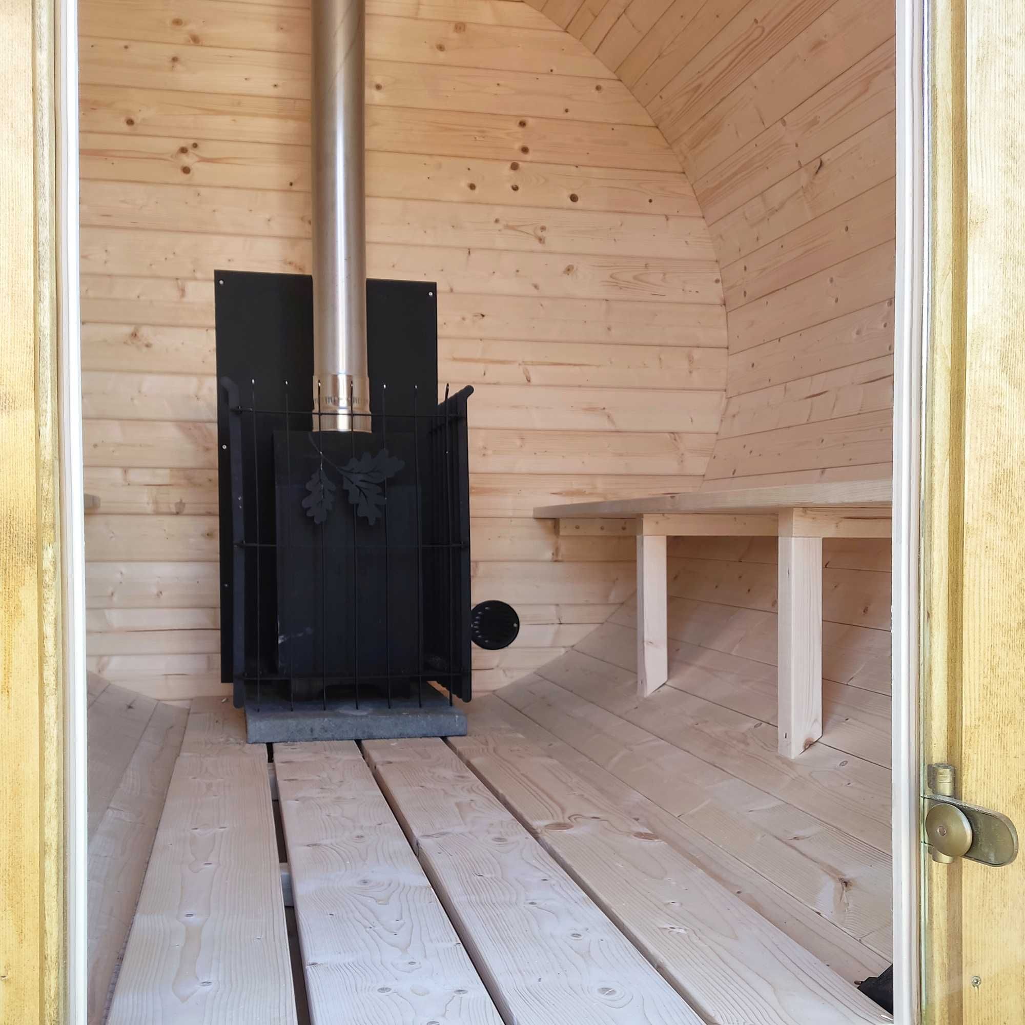 Sauna ogrodowa beczka samodzielny montaż FULL ZESTAW! 2X2
