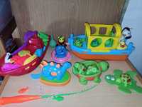 Набор игрушек для ванной, весёлая рыбалка, продаю одним набором