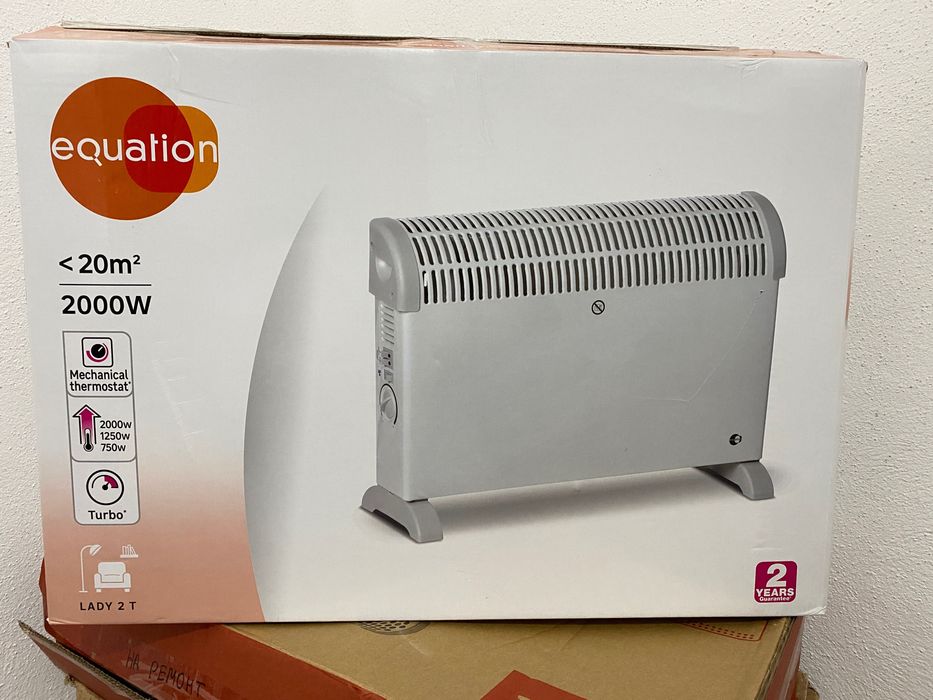 Aquecedor elétrico Equation 2000W — ótimo estado, novo