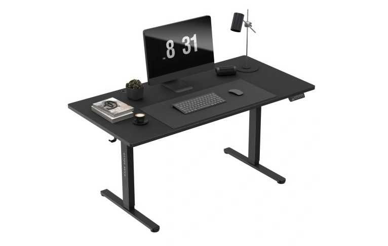 Biurko elektryczne 160 x 80 cm Czarne. Stan Idealny. Prawie Nowe.