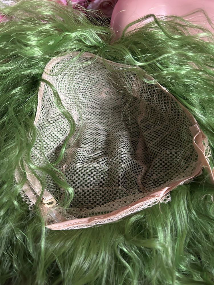 Peruka zielona loczki fale cosplay wig