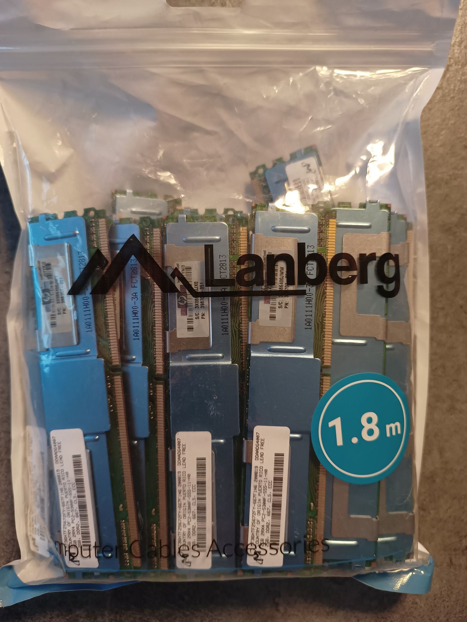Pamięć RAM. HP. 2GB , DDR2 , 667 , CL5 , ECC. Dostępne 24 sztuki.