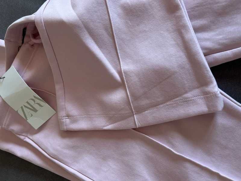 Nowe Różowe spodnie dzwony ZARA, rozmiar M